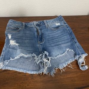 Cello Distressed Jean Shorts